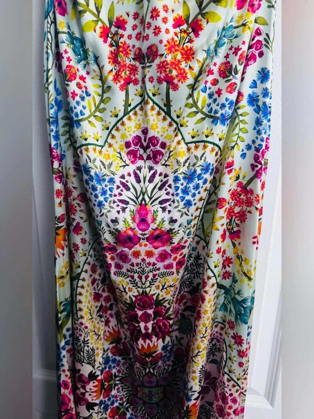 TRISHA PATERSON COLLECTION Joie De Vie Halter Maxi Dress Bloom NWT Large - Picture 12 of 16